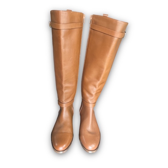 Ann Taylor Adalia Buckle Imported Leather Round Toe Boots - Picture 2 of 9